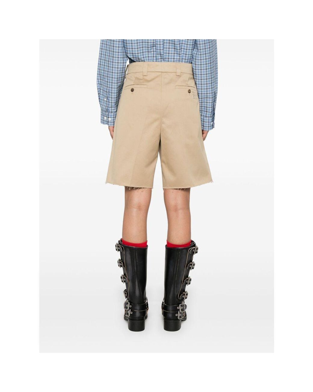 Miu Miu Natural Chino Bermudas