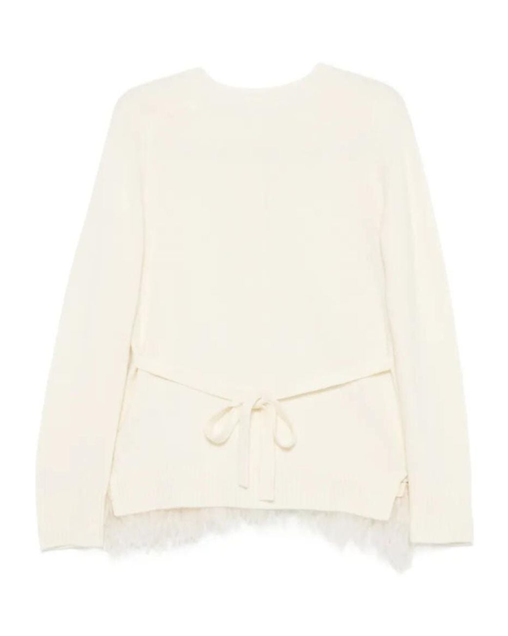 P.A.R.O.S.H. Natural Long-Sleeved Knitted Cardigan