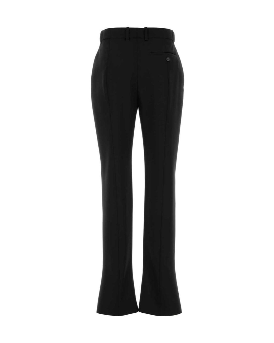 McQueen Black Flared-Leg Tailored Trousers