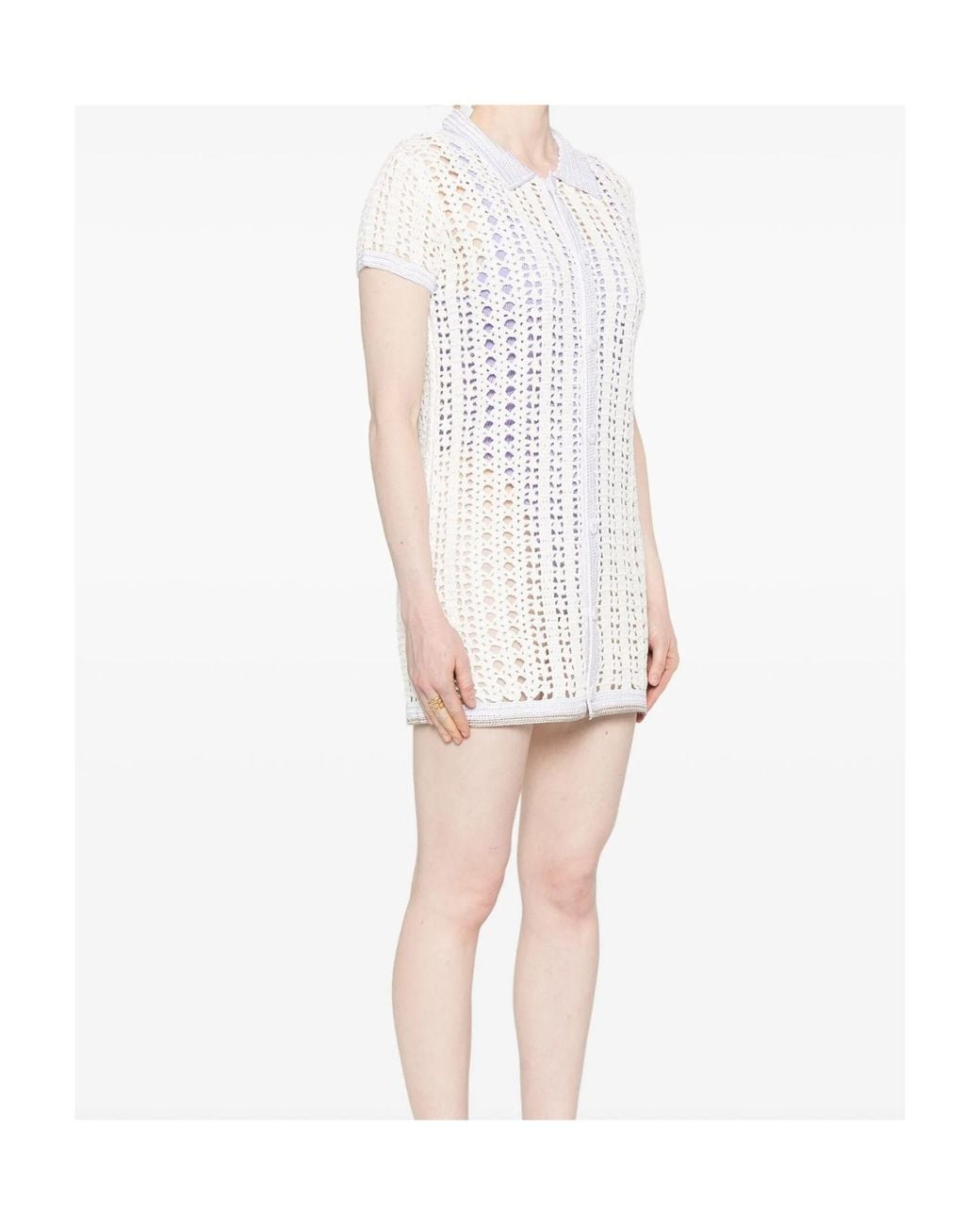 Forte_forte White Handmade Crochet Dress