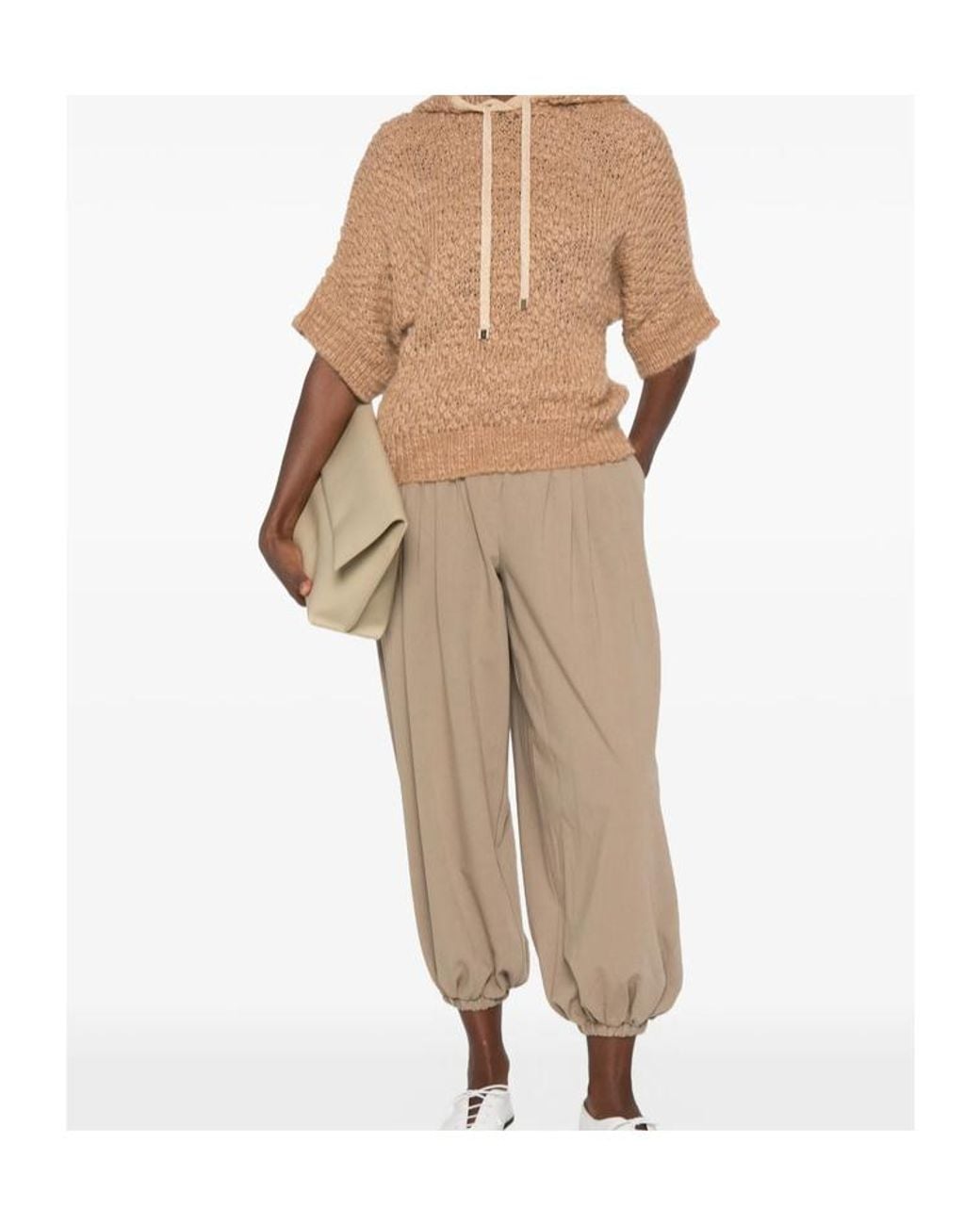 Fabiana Filippi Natural Open-Knit Sweater