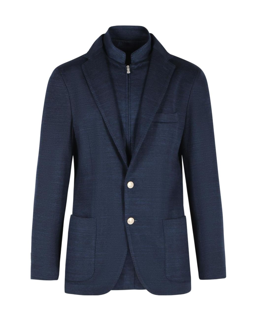 Eleventy Blue Long-Sleeved Suit Jacket for men