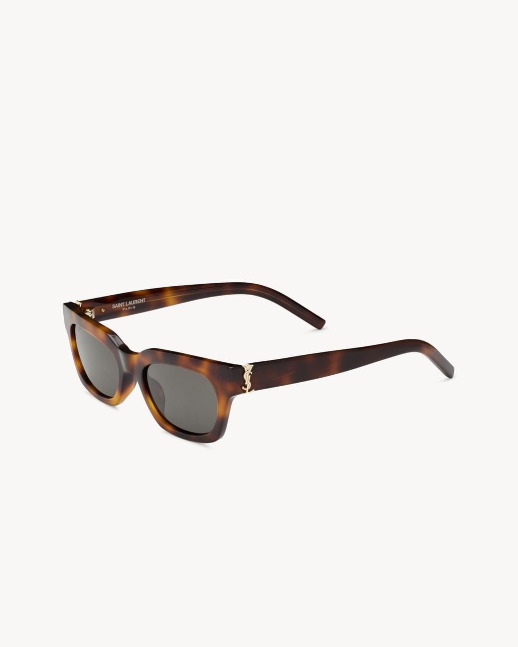 Saint Laurent White Eyewear Rectangular Frame Sunglasses