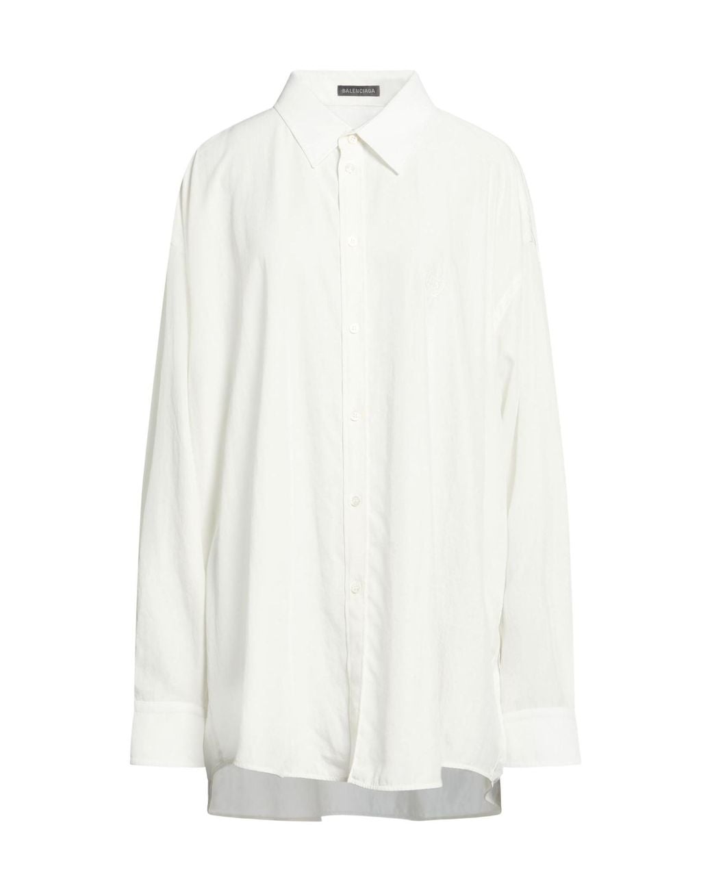 Balenciaga White Minimalist Long Sleeve Shirt