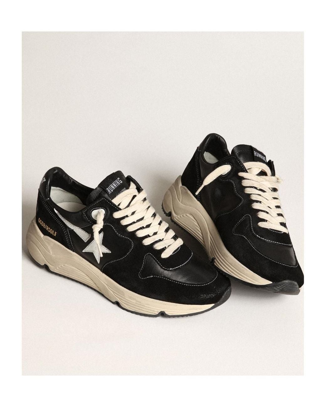 Golden Goose Deluxe Brand Black Running Sole for men