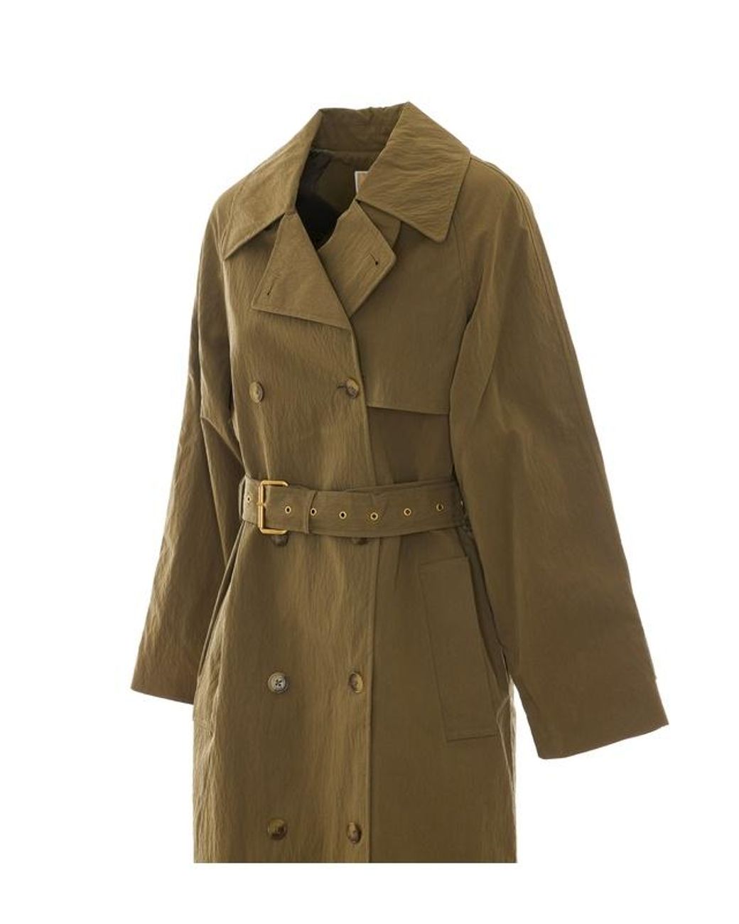 Michael Kors Natural Belted Double-Breasted Coat