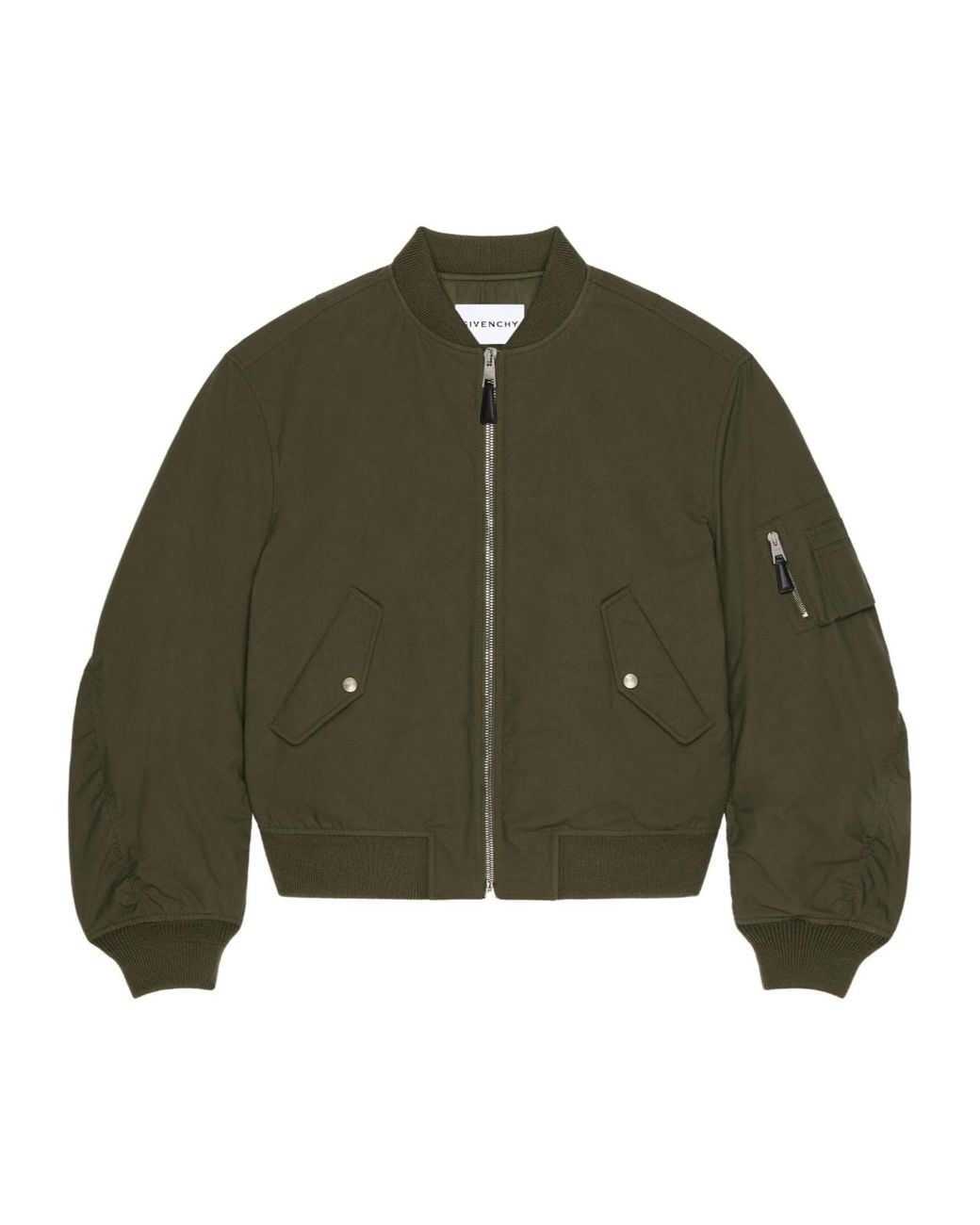 Givenchy Green Couture Seam Zip-Up Bomber Jacket for men
