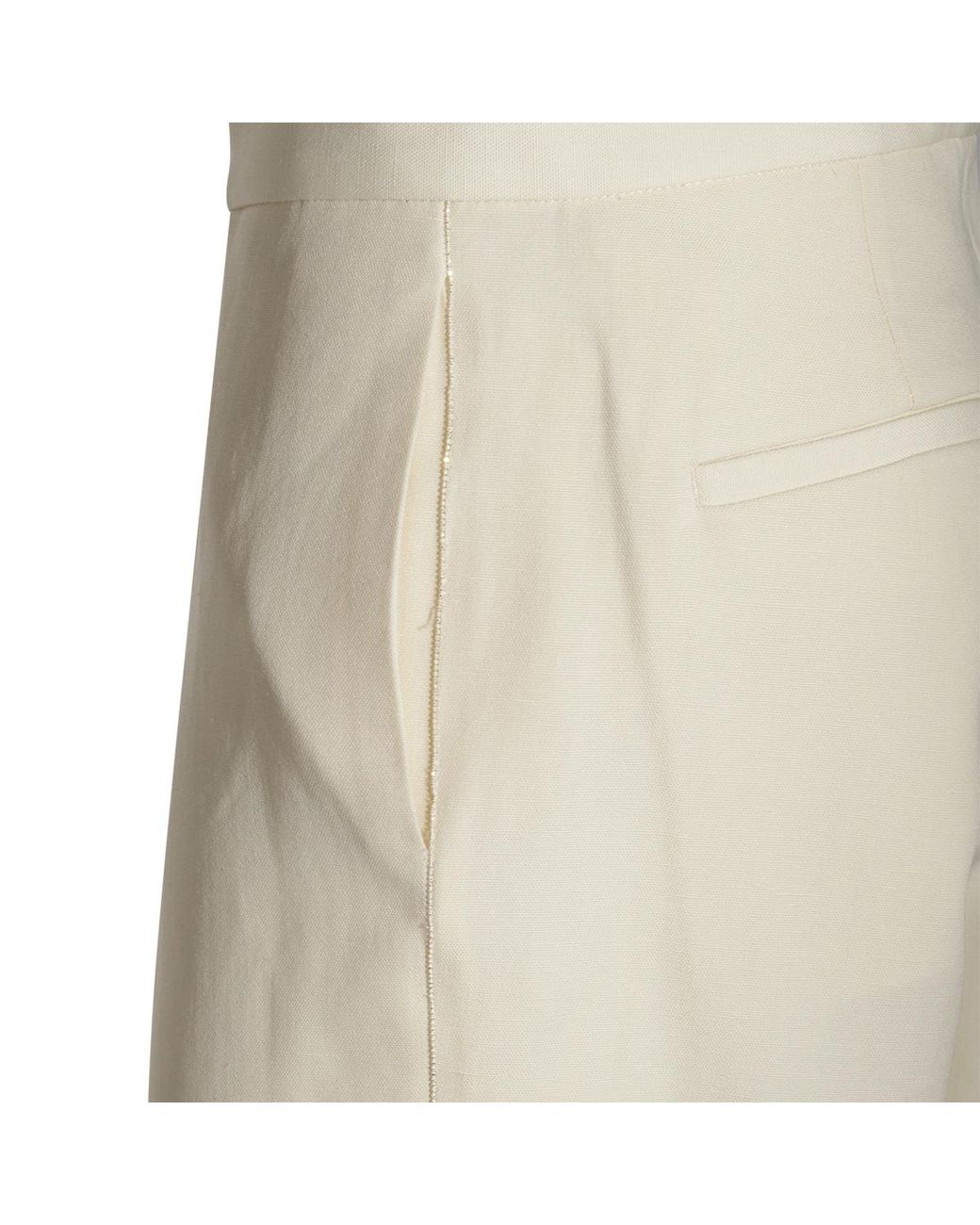 Fabiana Filippi Natural Regular Fit Cropped Trousers