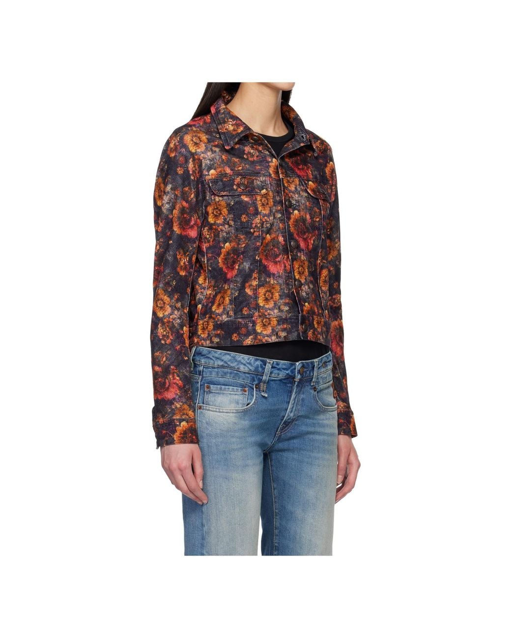 R13 Blue Collared Long-Sleeved Denim Jacket