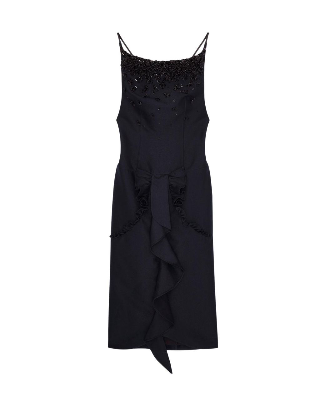 ShuShu/Tong Black Long Ruffled Dress