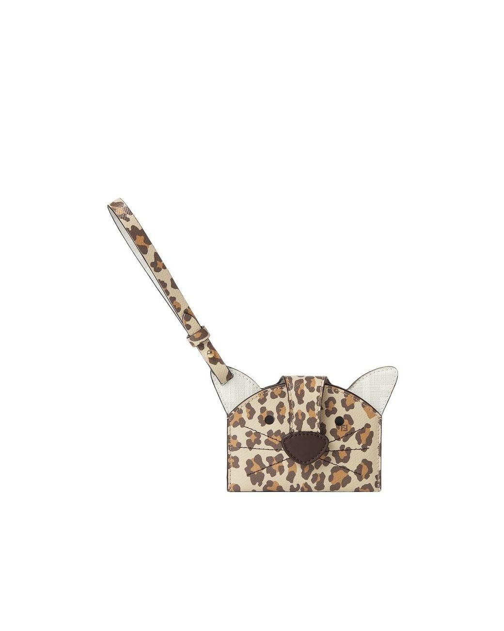 Fendi Metallic Leather Card Holder