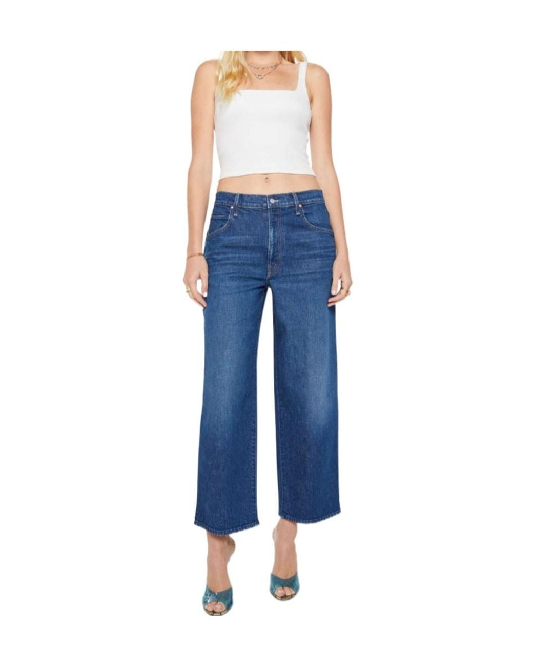 Mother Blue The Delinquent Ankle Jeans