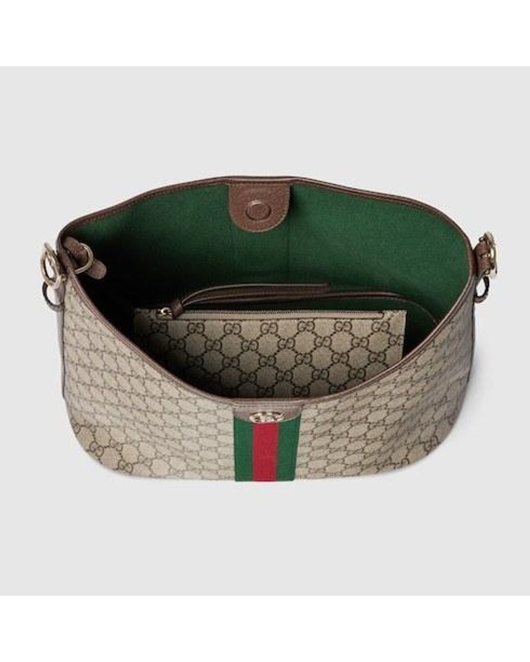 Gucci Gray Ophidia Large Shoulder Bag