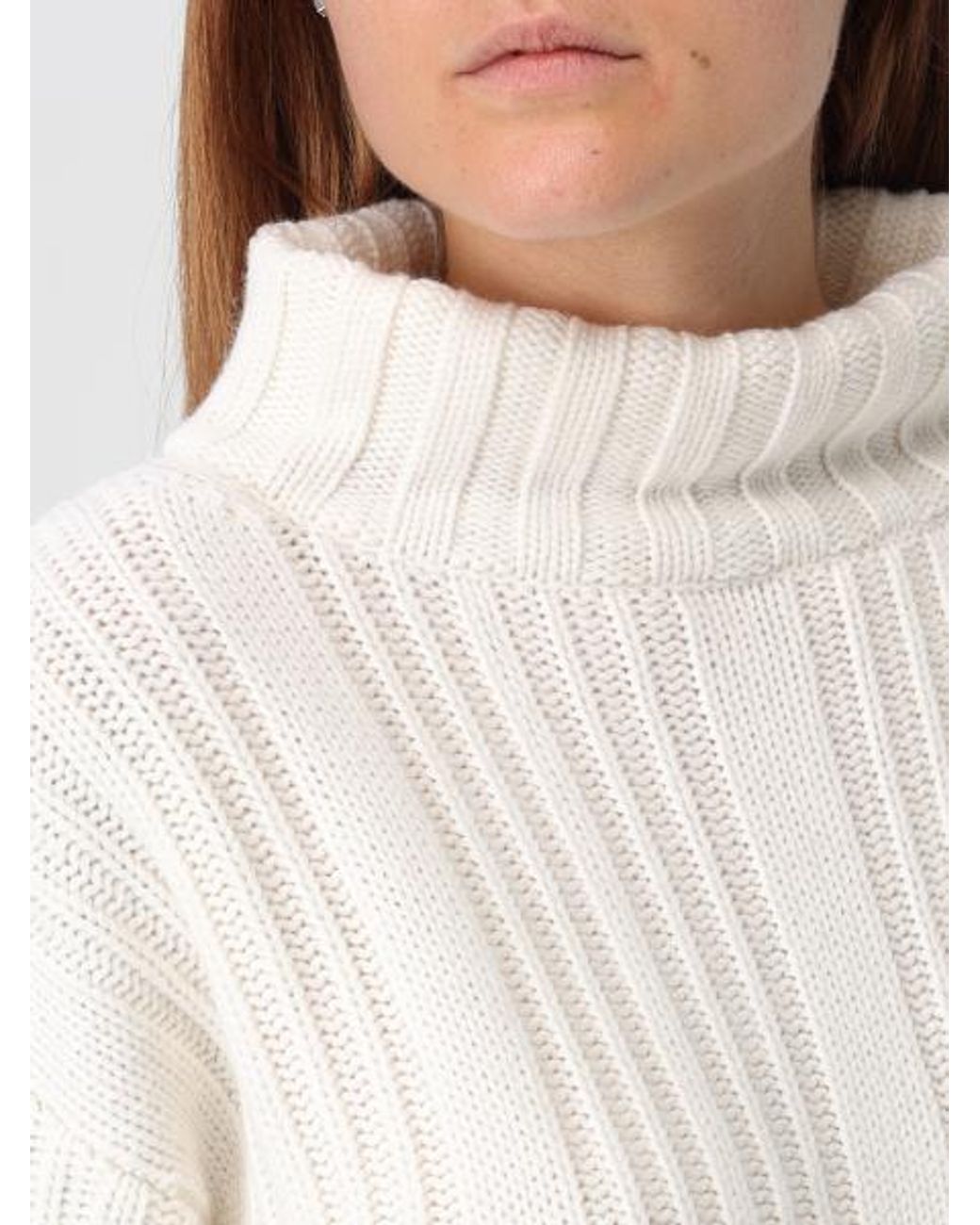 Max Mara White Vitalba Turtleneck Jumper