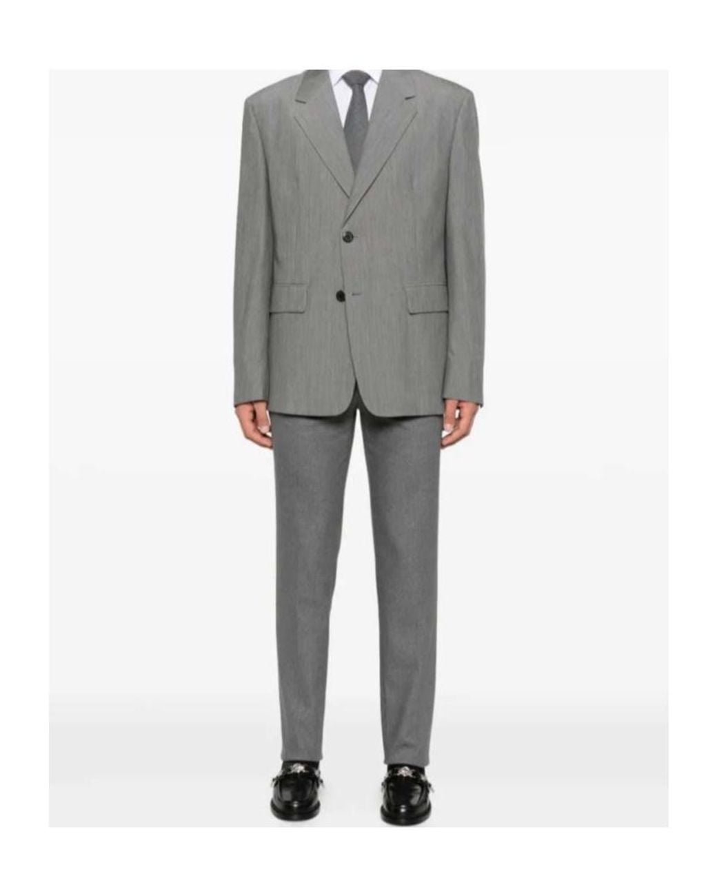 Etro Gray Roma Straight-Leg Tailored Trousers