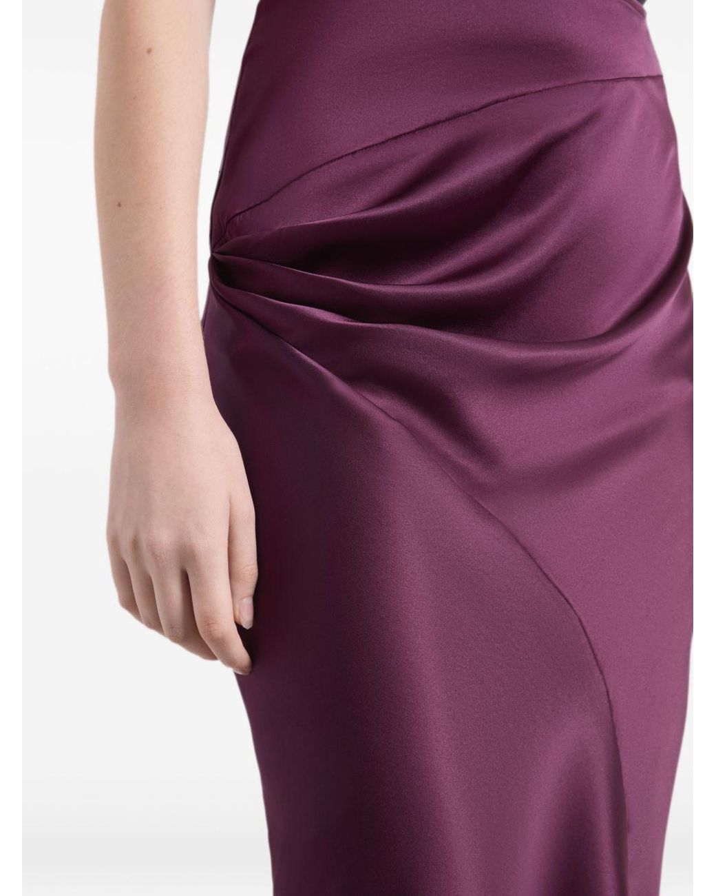 Nina Ricci Purple Asymmetrical Draped Skirt