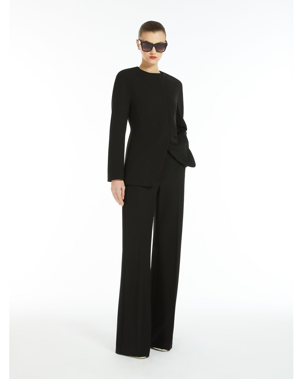 Max Mara Black Norcia Flared Trousers