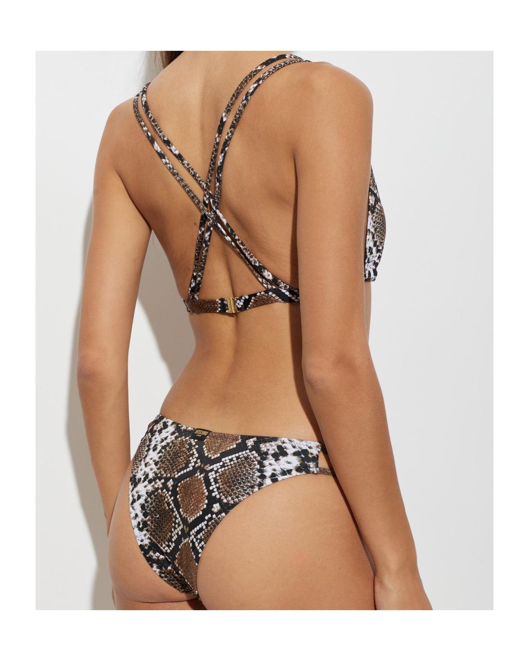 Moschino Black Triangle Bikini Top
