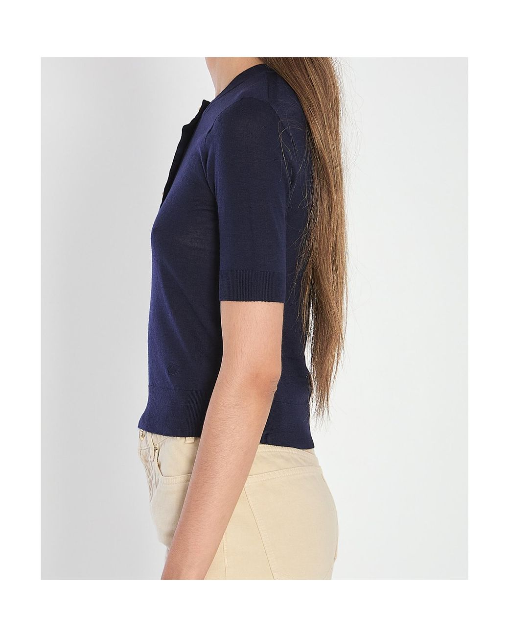 Céline Blue Crew Neck Sweater