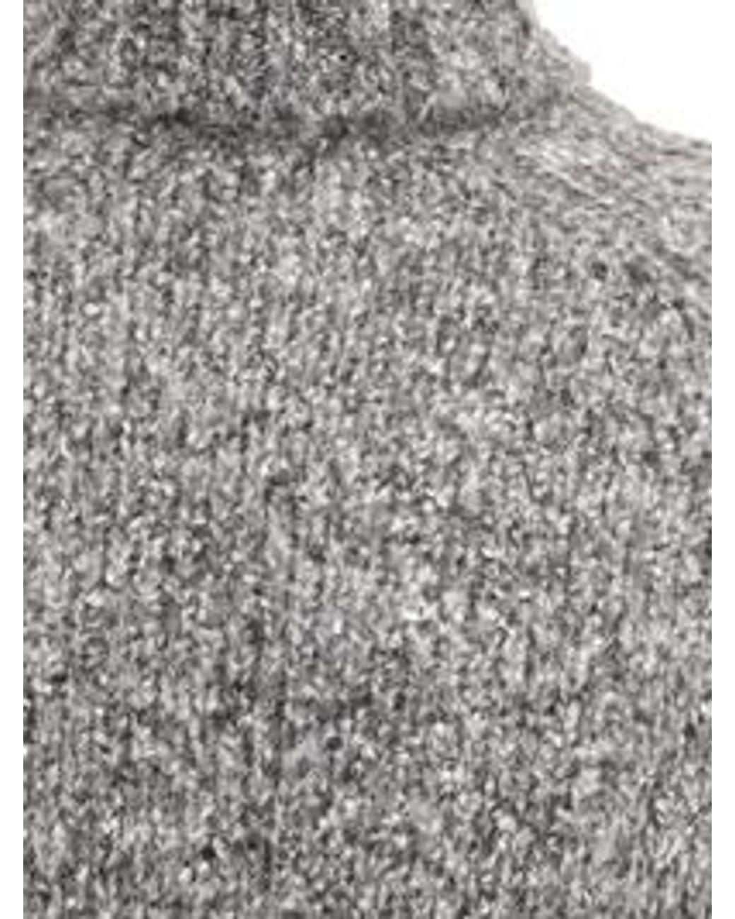 Brunello Cucinelli Gray Roll Neck Long-Sleeved Jumper for men