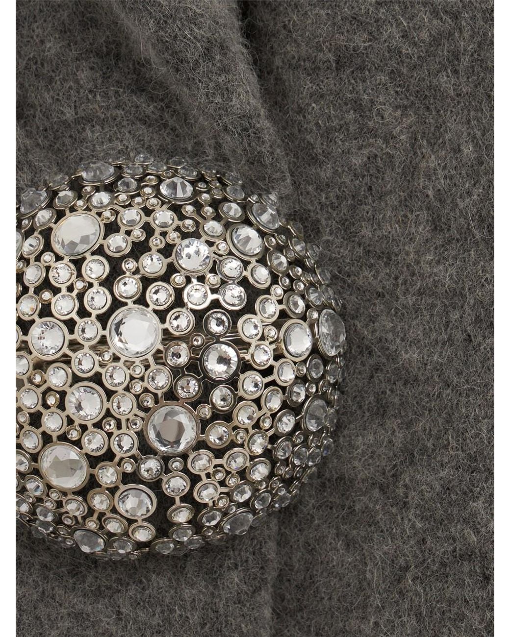 GIUSEPPE DI MORABITO Gray Turtleneck Sweater With Crystal Detail