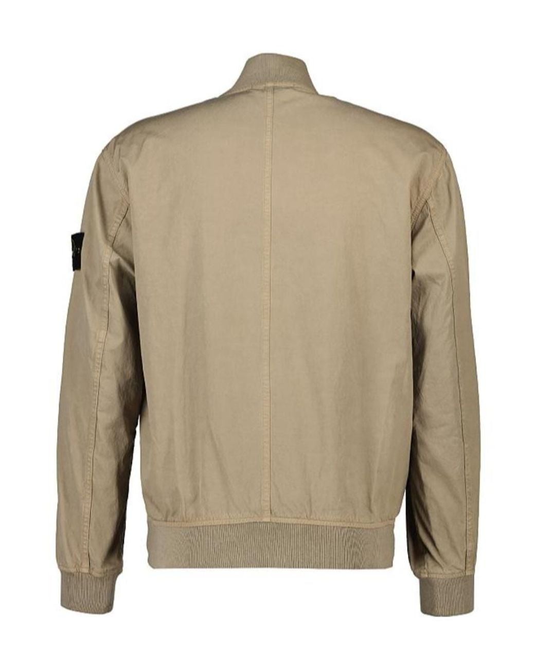 Stone Island Natural Compass-Logo Patch Bomber Jacket for men