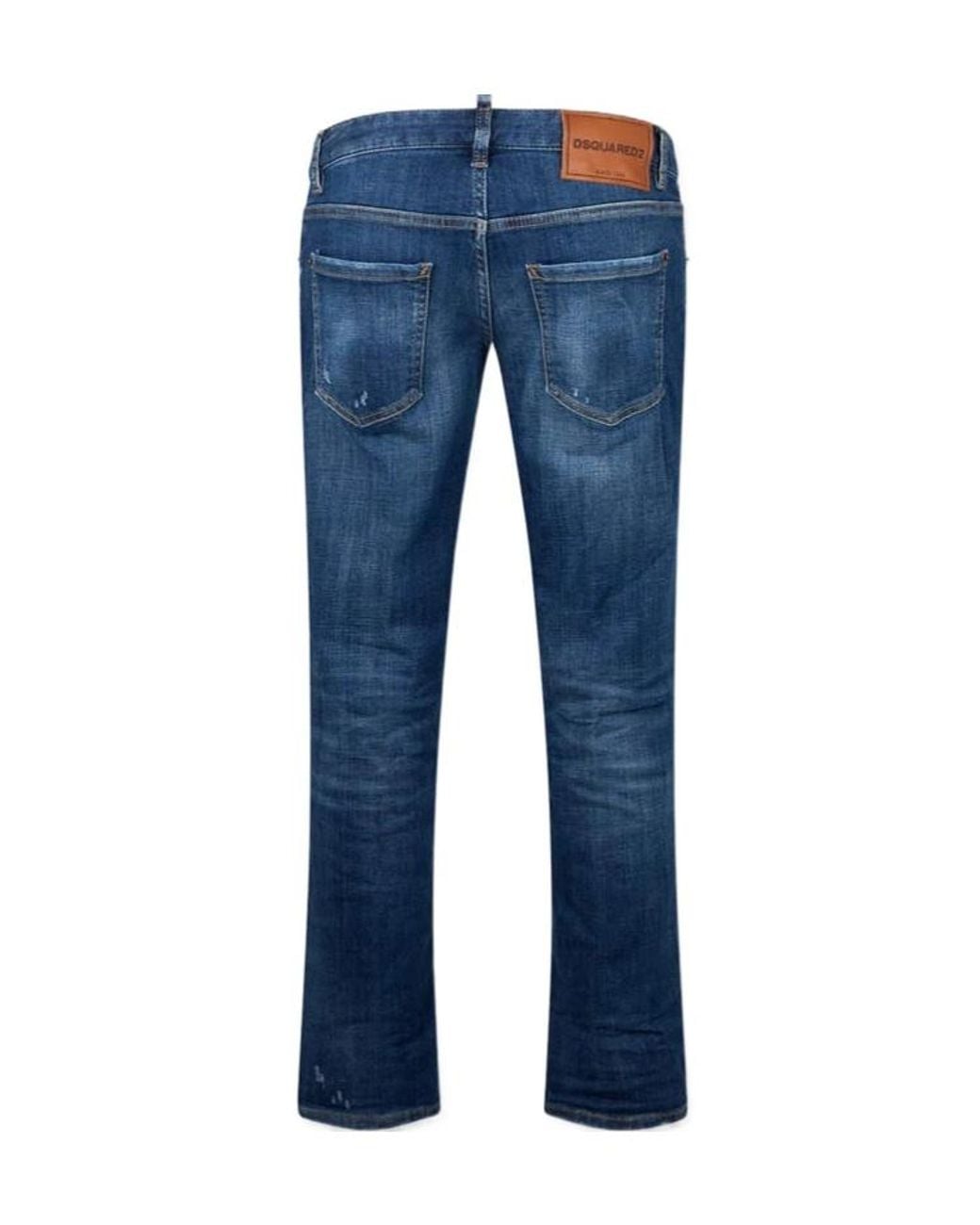 DSquared² Blue Slim Fit Distressed Jeans