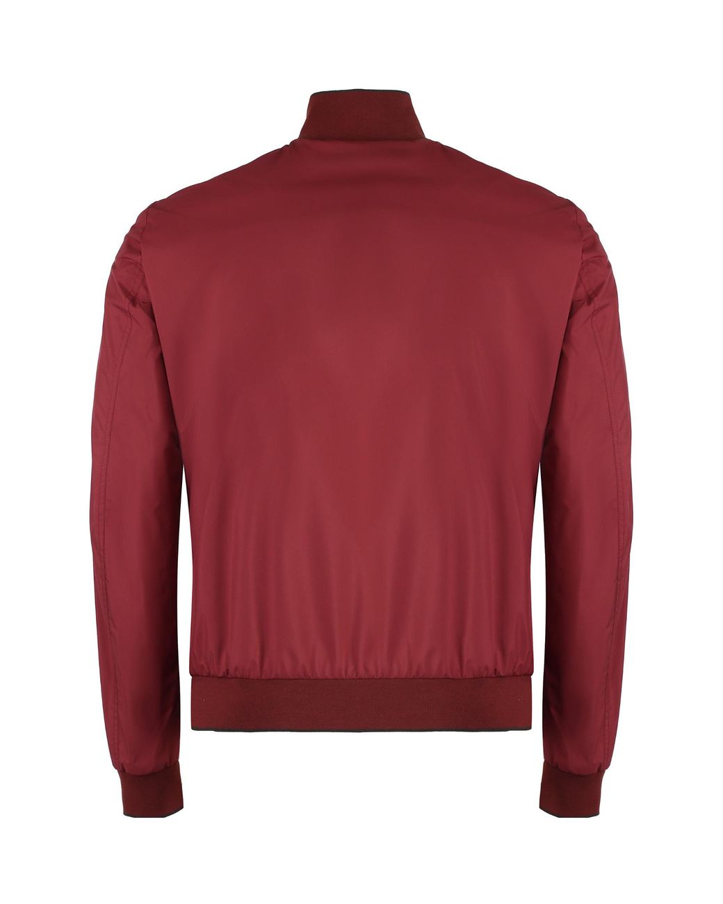 Moorer Red Mezzano Button-Up Bomber Jacket for men