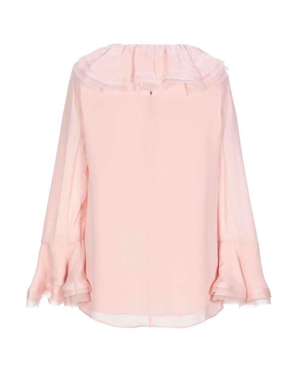 Tory Burch Pink Long-Sleeve Crew Neck Top