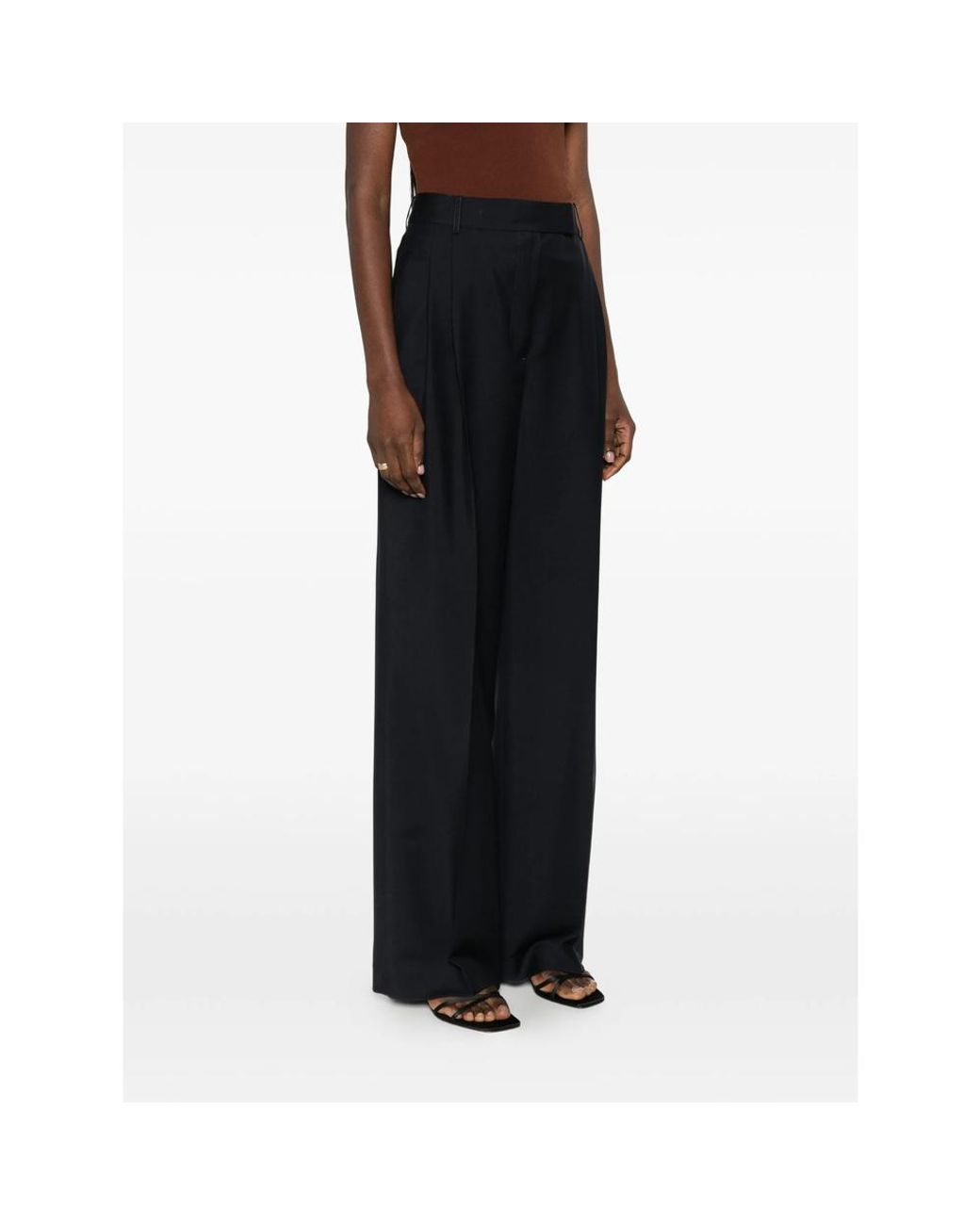 Rohe Black Casual Pants With Belt Loops