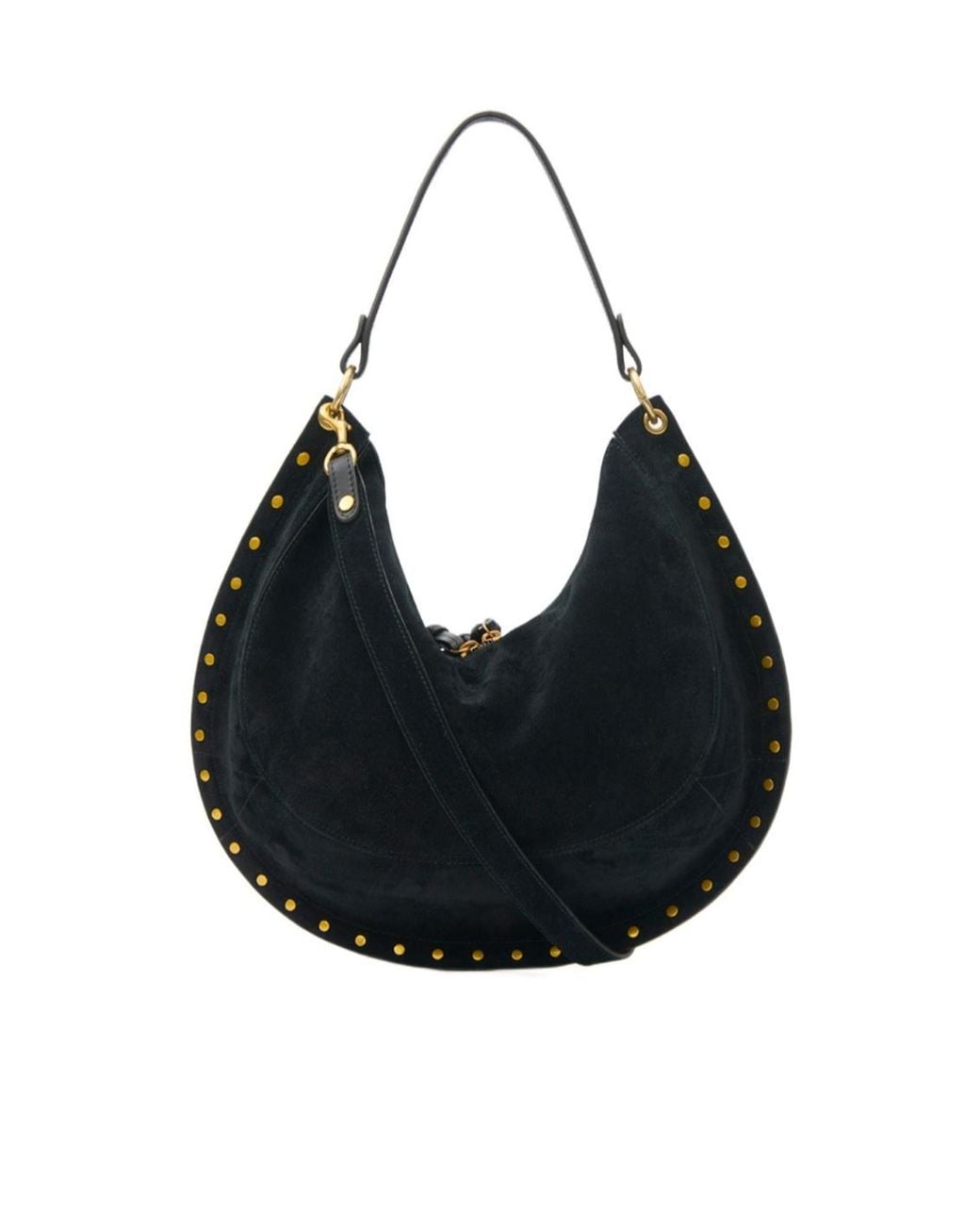 Isabel Marant Black Studded Zipped Shoulder Bag