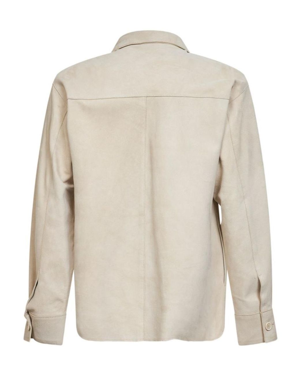 Lardini Natural Buttoned Chest-Pockets Shirt for men