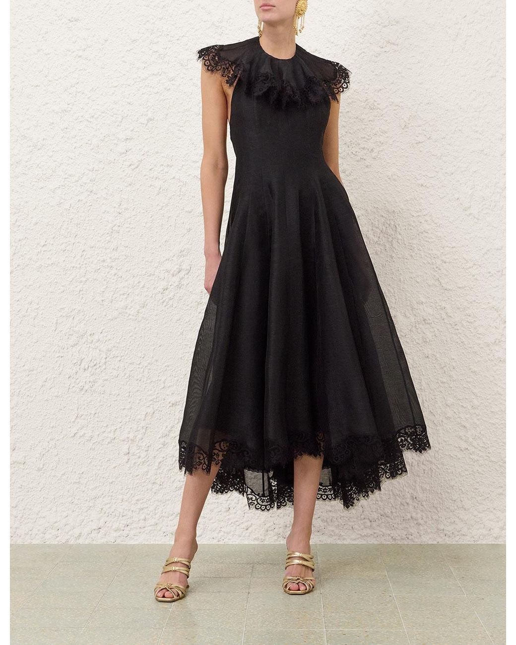 Zimmermann Black Ascent Flutter Gown
