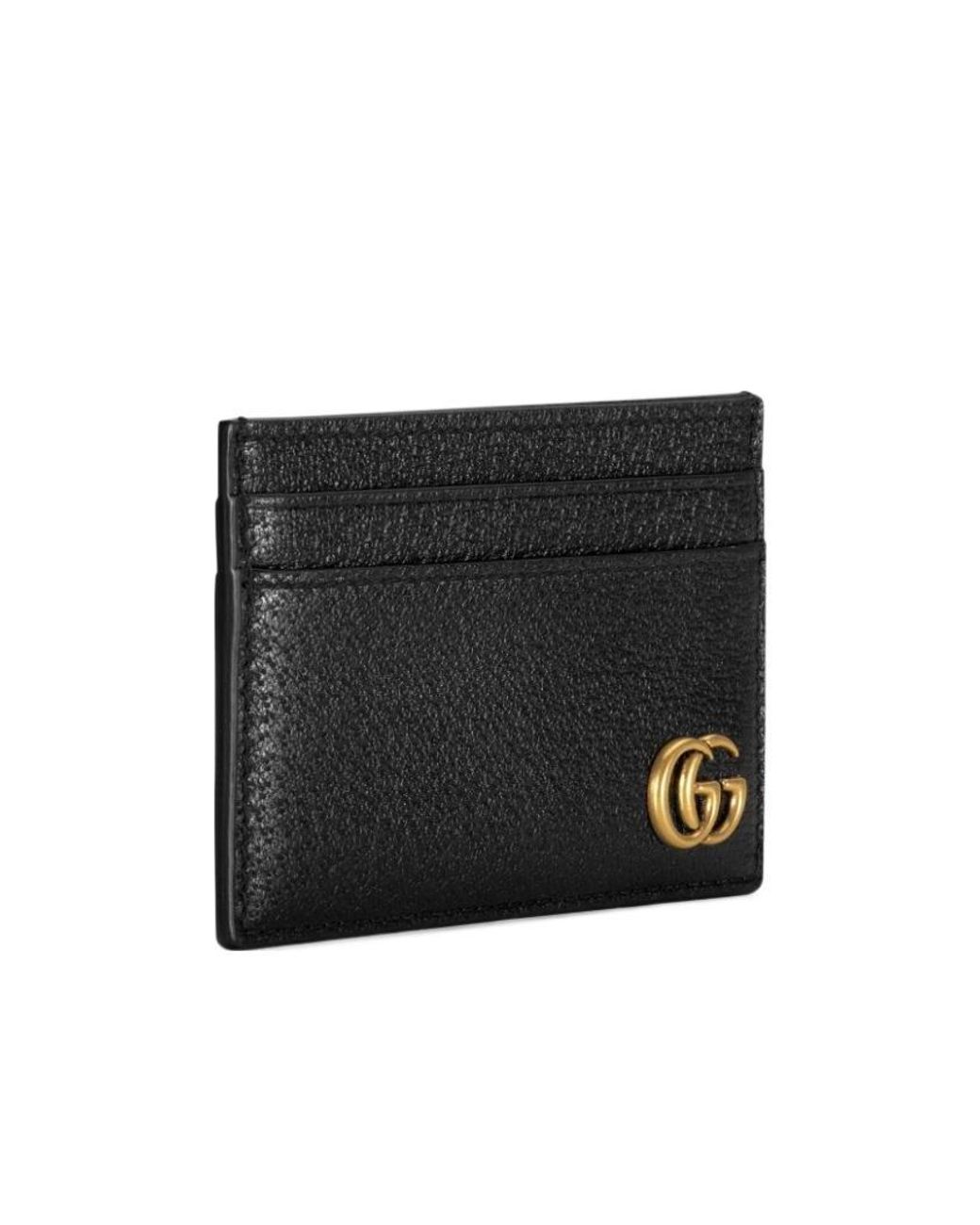 Gucci Black Gg Marmont Card Case for men