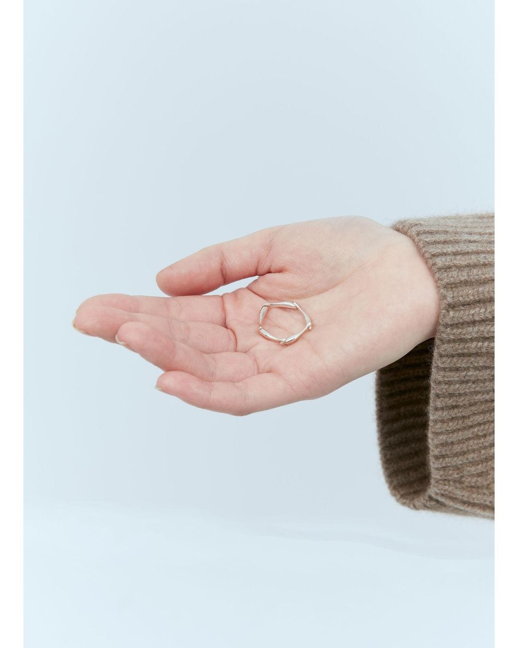 Bottega Veneta Brown Sardine Ring