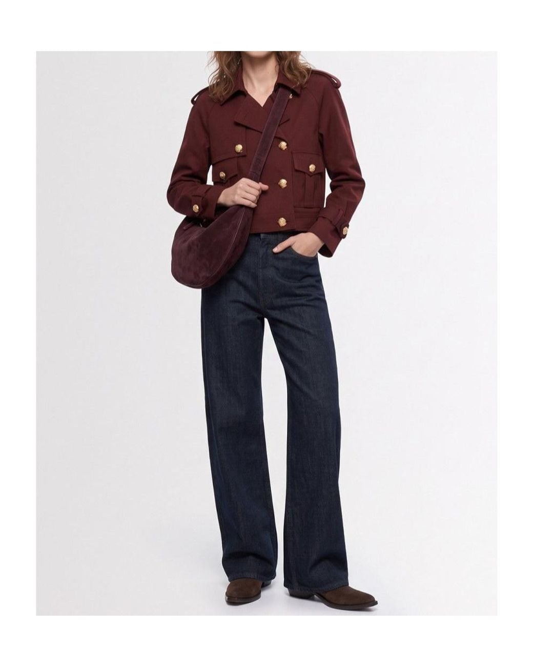 GIUSEPPE DI MORABITO Red Cropped Double-Breasted Jacket