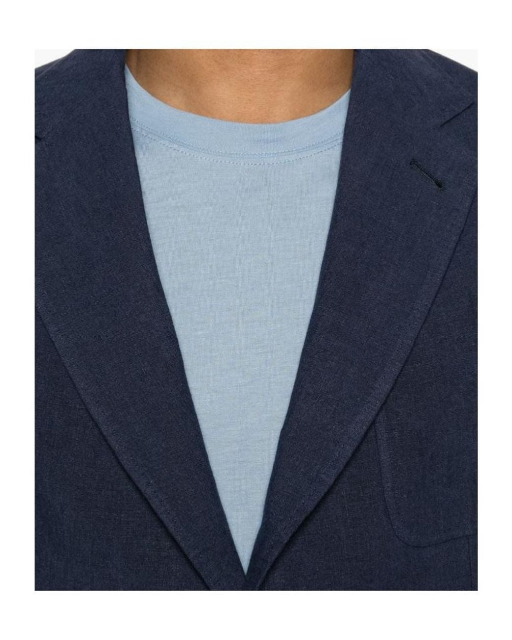 Emporio Armani Blue Long-Sleeved Suit Jacket for men