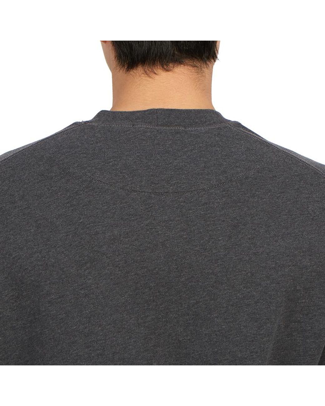 Stone Island Gray Compass-Motif Cotton Sweatshirt for men