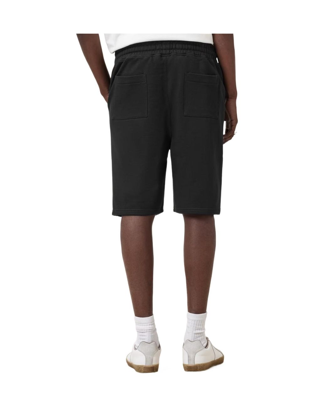 AllSaints Black Tokyo Underground Logo Shorts for men