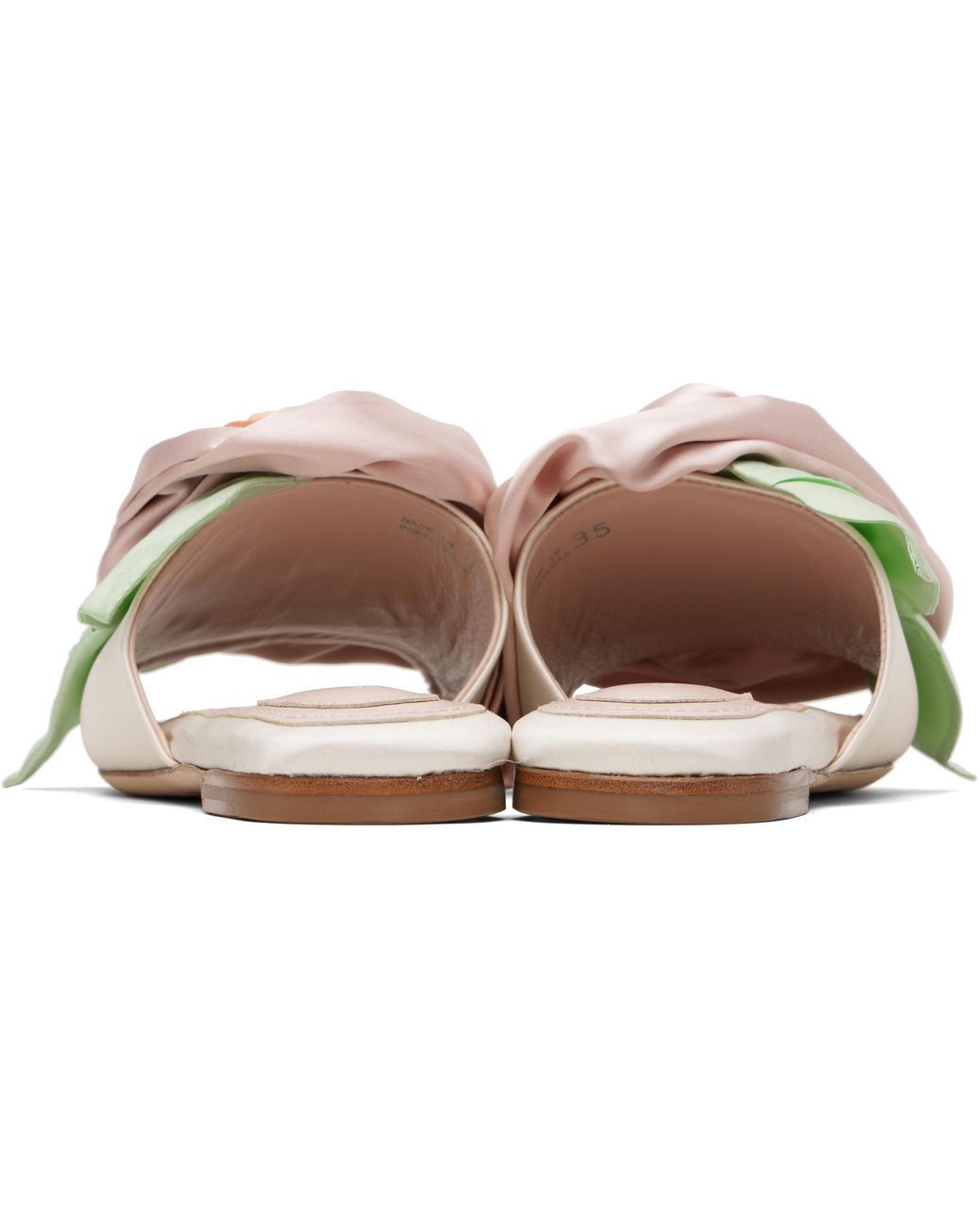 Simone Rocha White Floral Appliqué Slippers