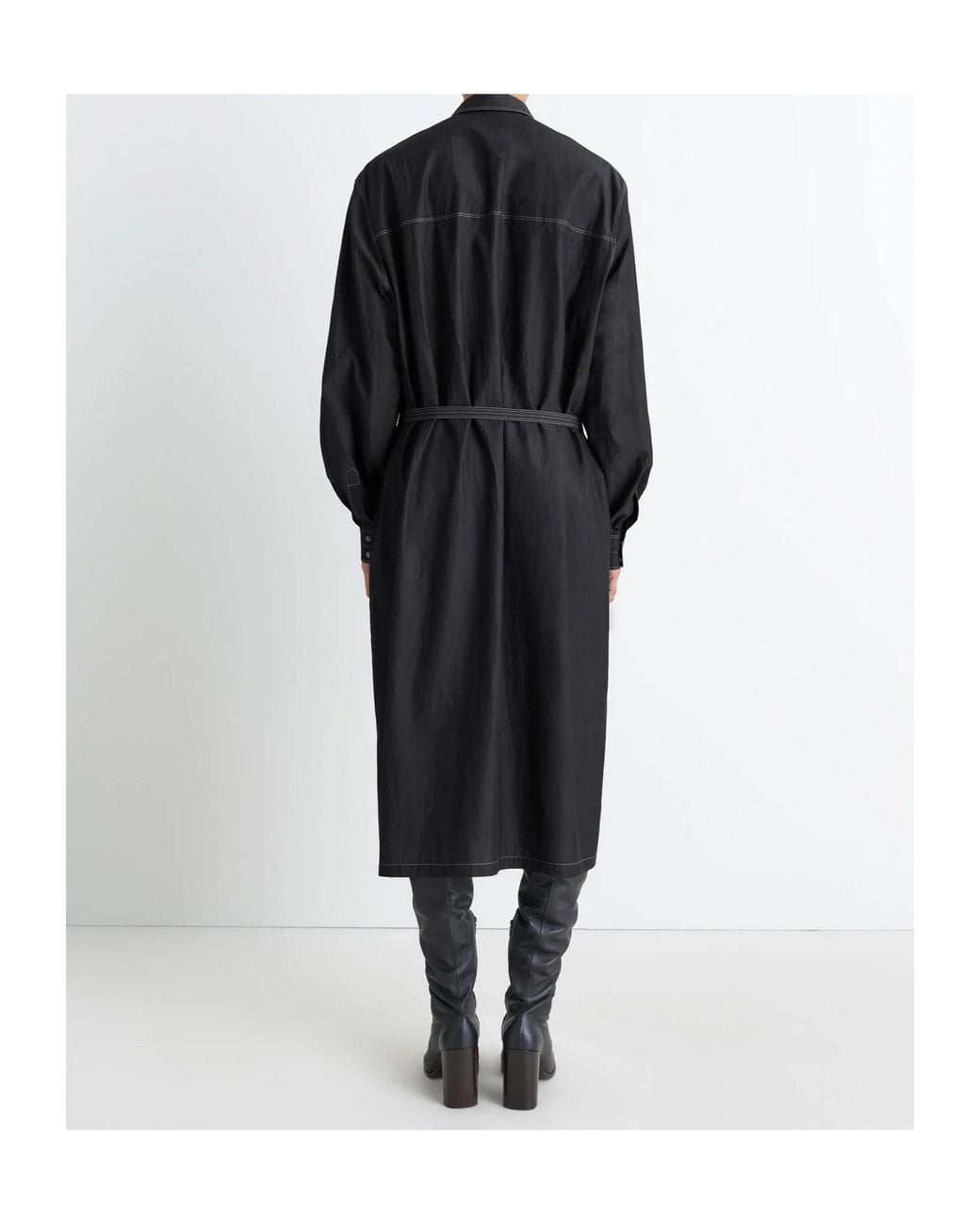 Lemaire Black Belted Shirt Dress
