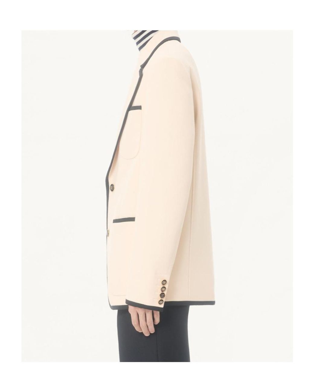Valentino Natural Single-Breasted Long-Sleeved Blazer for men