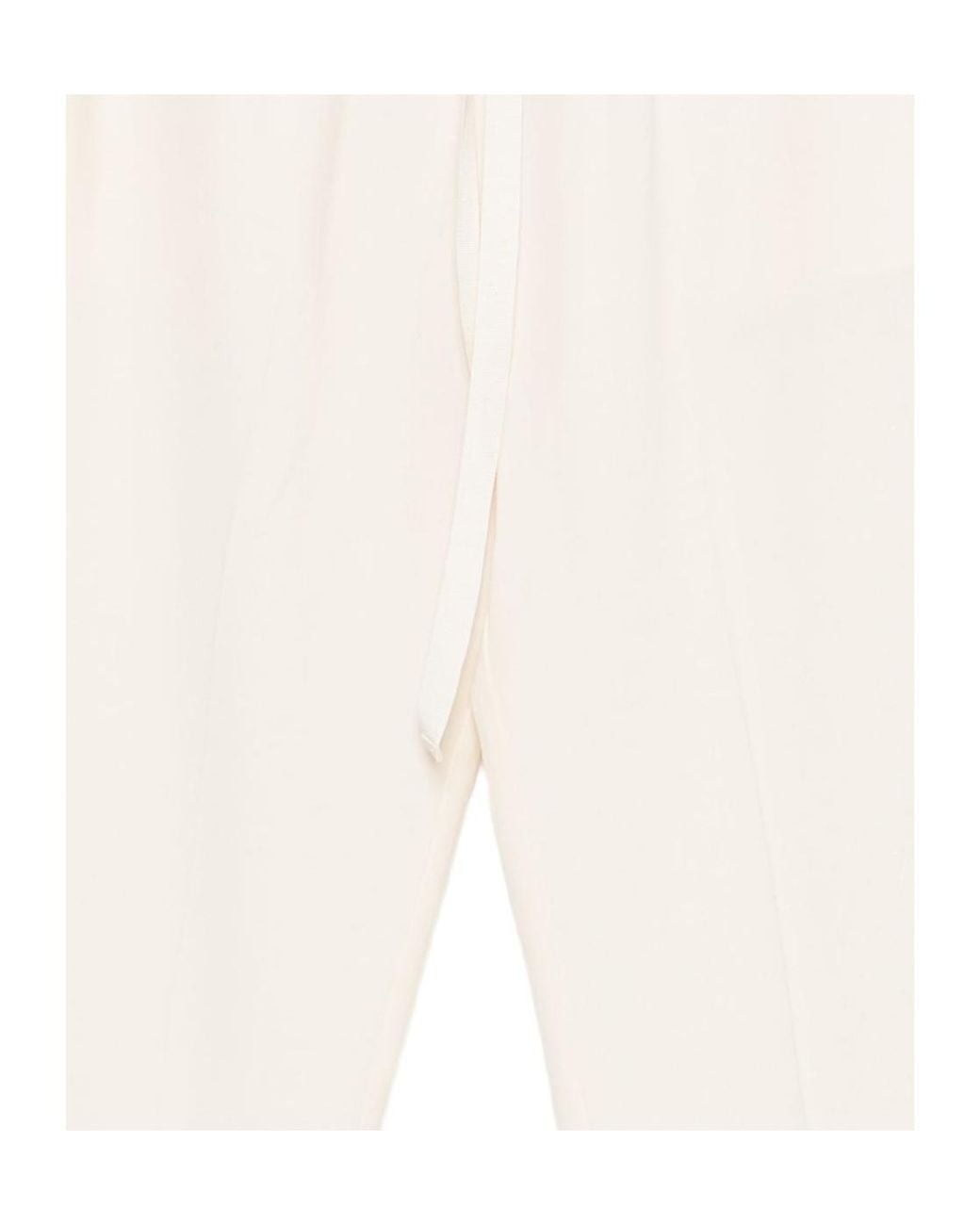Semicouture White Drawstring Casual Pants