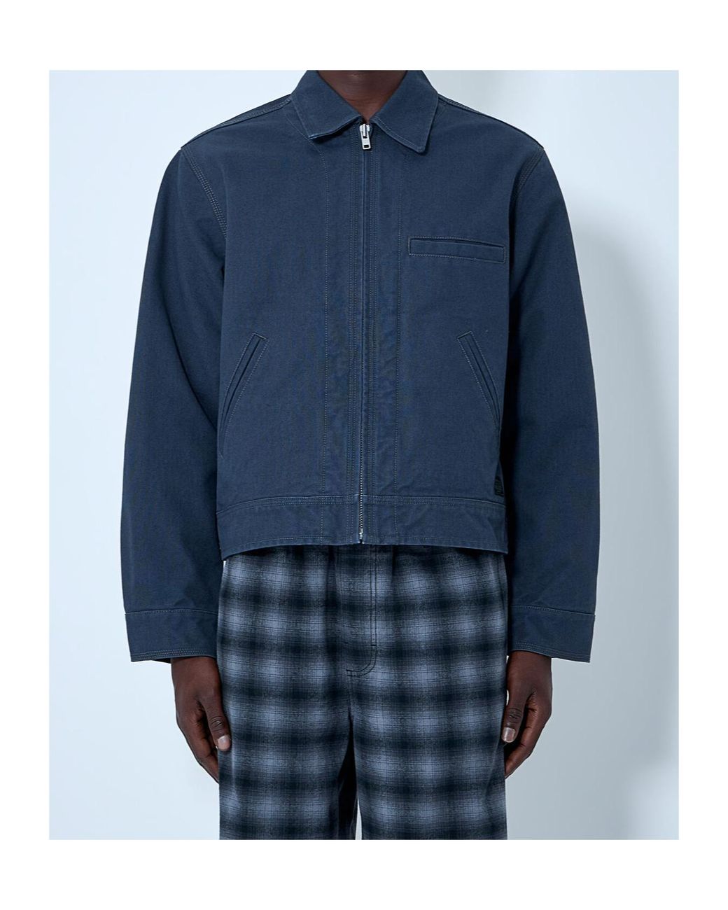 Stussy Blue Stüssy Workgear Collared Zip Jacket
