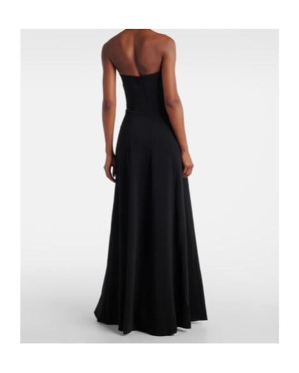 Solace London Black Helena Strapless Gown