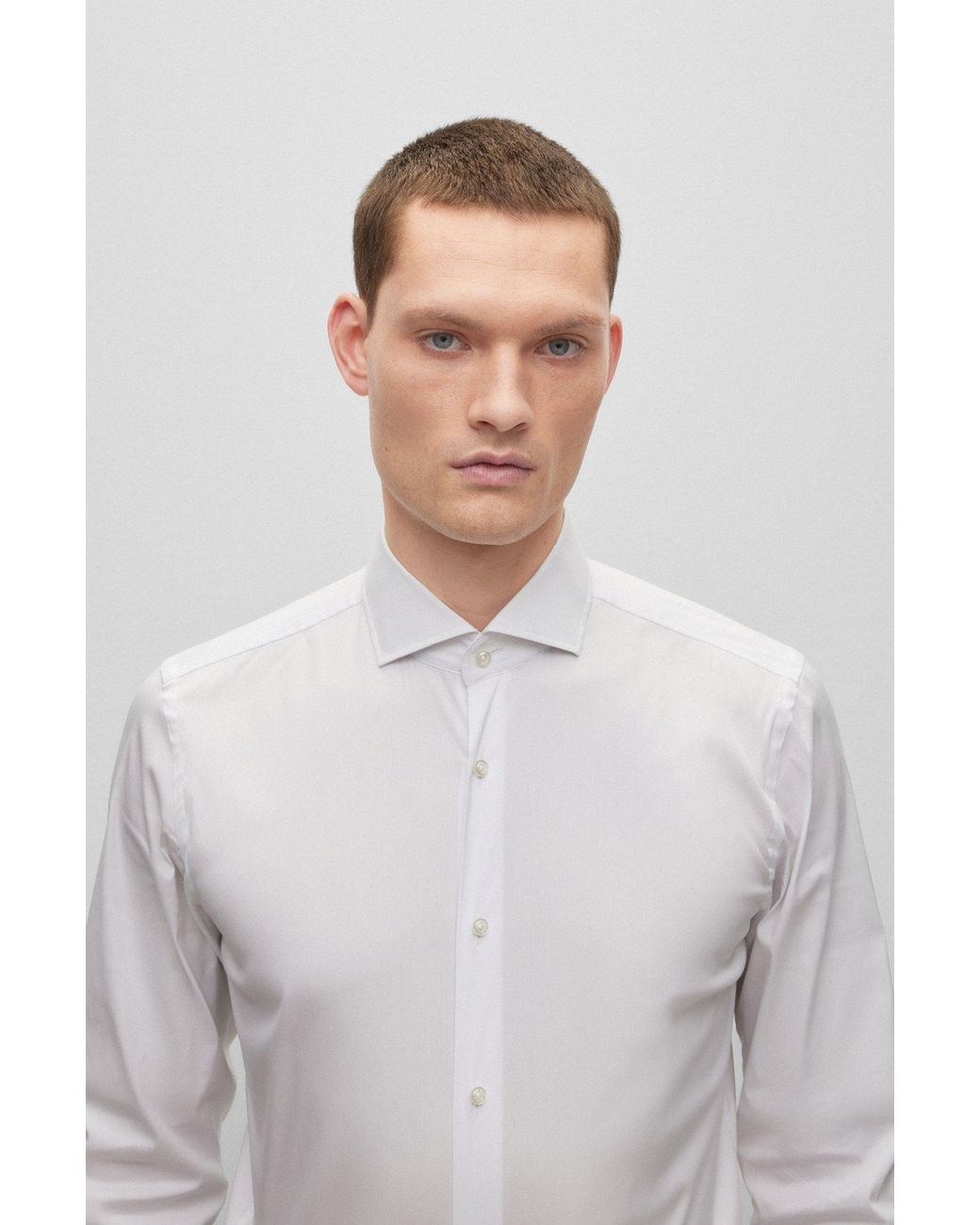 Boss White Logo Shirt for men