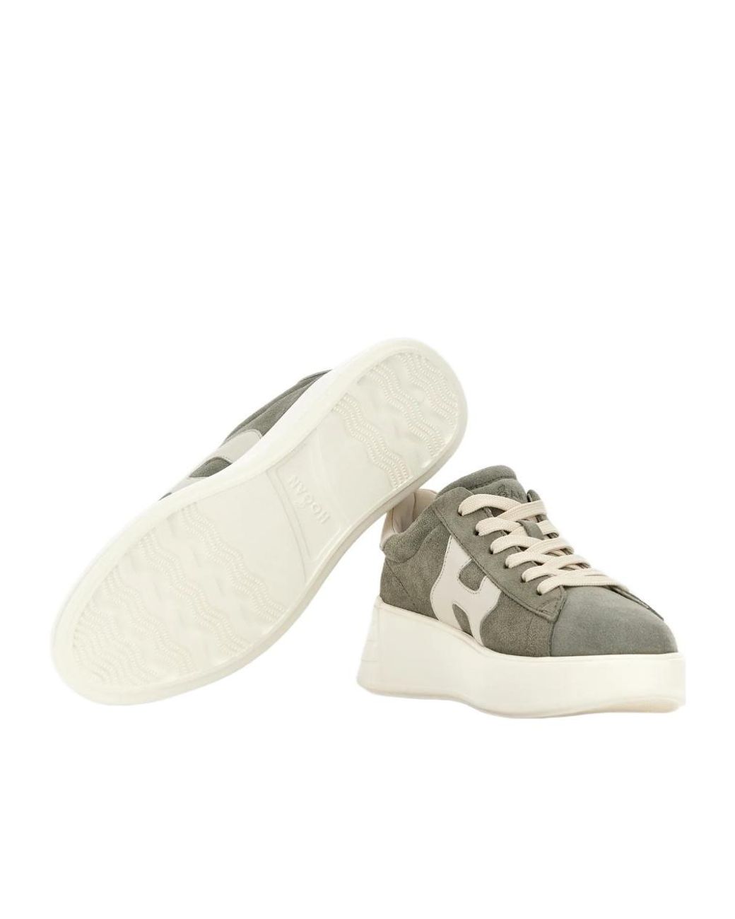 Hogan Gray Rebel Suede Sneakers