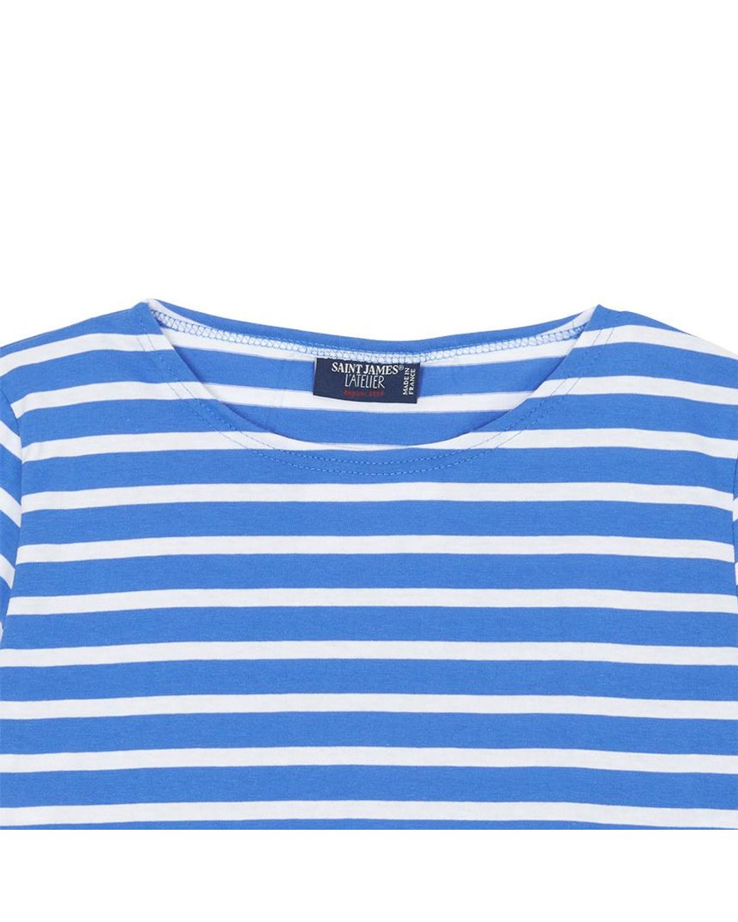 Saint James Blue Striped Graphic T-Shirt
