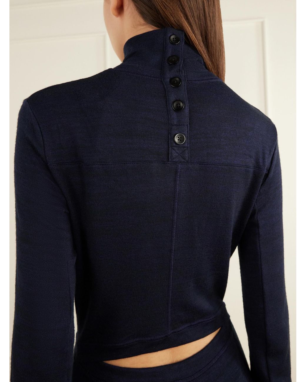 Proenza Schouler Blue Jayne Stretch-Jersey Midi Dress