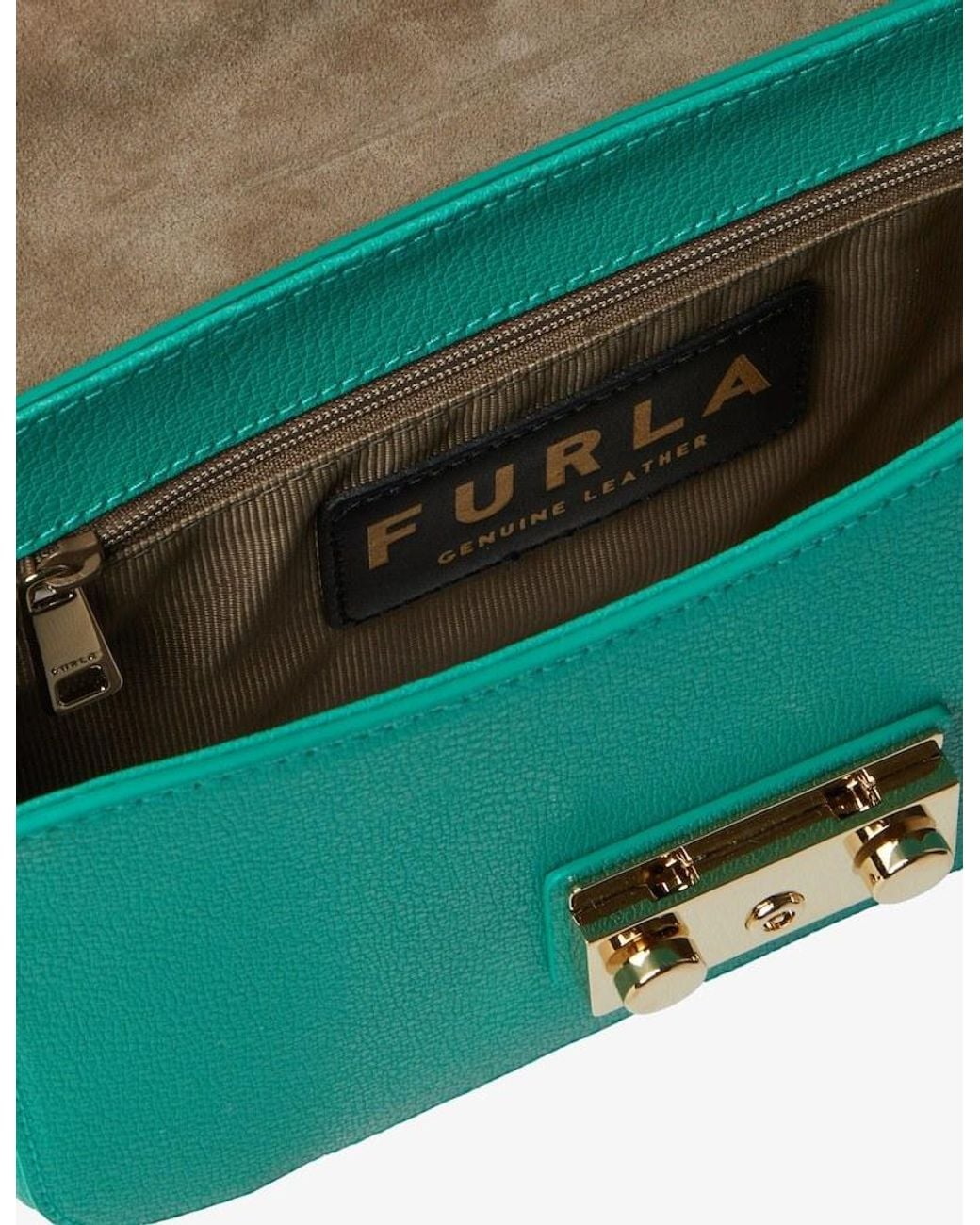 Furla Blue Logo Shoulder Bag